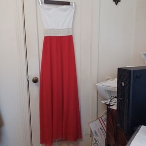Wild Daisy Strapless maxi dress sz S